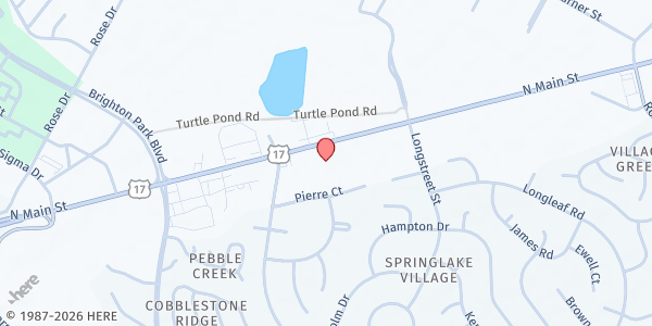 Map showing Faith Victory Church at 1737 N. Main Street, Summerville, SC