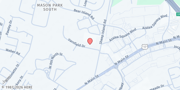 Map showing Haven Family Center at 120 Varnfield Dr., Summerville, SC