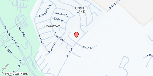 Map showing New Covenant Church of God at 1667 Rose Dr., Summerville, SC
