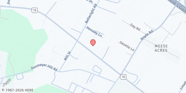 Map showing Pleasant Grove Baptist Church at 10360 Hwy. 78 E., Summerville, SC