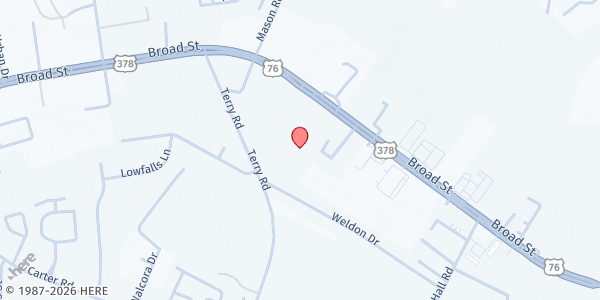 Map showing Bethesda Church of God at 2730 Broad St., Sumter, SC