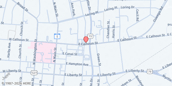 Map showing Our Brother's Keeper Society at 103 East Calhoun Street, Sumter, SC