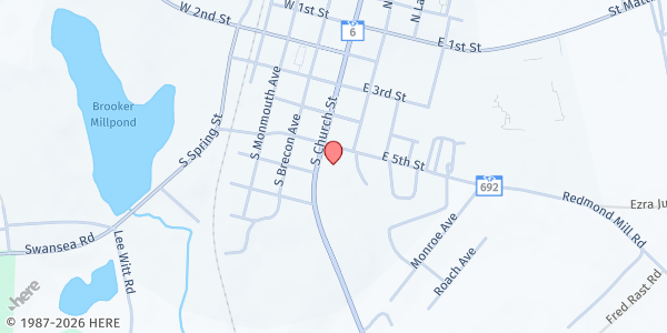Map showing MACH-Mt. Pleasant Swansea-EFSP at 505 S. Church St., Swansea, SC