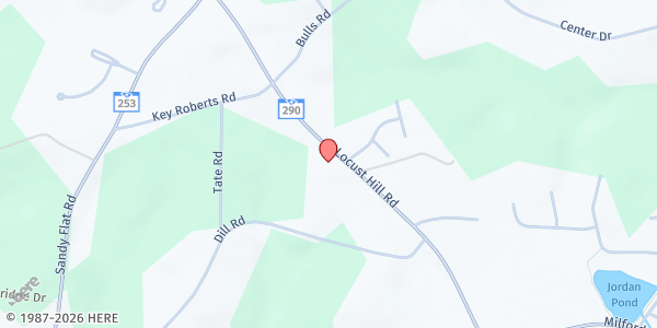 Map showing Living Branch Ministries at 4007 Locust Hill Rd., Taylors, SC