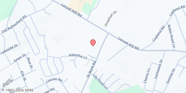 Map showing Saint Mark UMC at 911 St. Mark Rd., Taylors, SC