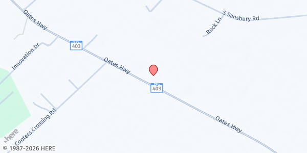 Map showing Evangelistic Holiness at 6345 Oates Hwy., Timmonsville, SC