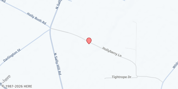 Map showing Greater Mt. Sinai Deliverance Holiness Church Minitries, Inc. at 4648 Hollyberry Lane, Timmonsville, SC