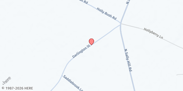 Map showing Timmonsville Church of Christ at 1672 Darlington Street, Timmonsville, SC