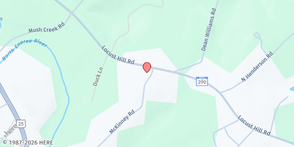 Map showing Mountain Grove Baptist Church at 99 Mckinney Rd., Travelers Rest, SC