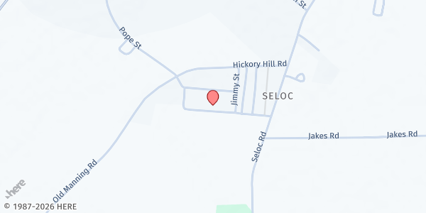 Map showing House of Prayer Outreach at 1174 Jimmy St., Turbeville, SC