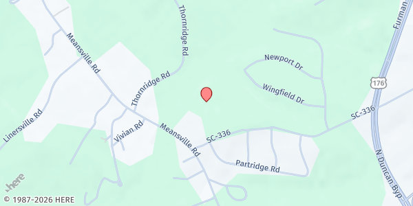 Map showing Mon Aetna Food Ministry- New Life Baptist at 502 Meansville Rd, Union, SC