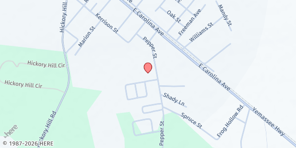 Map showing Miracles Are Happening Now at 234 Pepper St, Varnville, SC