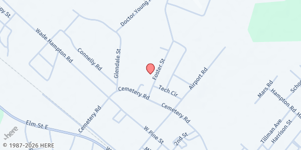 Map showing New Abundant Life Church at 115 Foster St, Varnville, SC