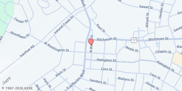 Map showing Light Ministries at 321 N Walter St, Walterboro, SC