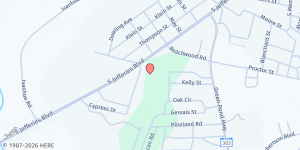 Map showing St. Anthony's Catholic Church at 925 S Jefferies Blvd, Walterboro, SC