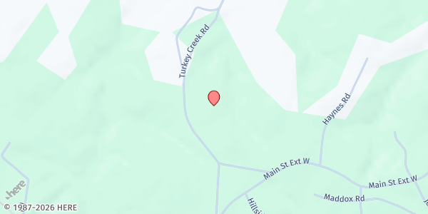 Map showing Turkey Creek Baptist Church at 236 Turkey Creek Rd., Ware Shoals, SC