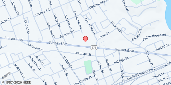 Map showing Brookland Baptist Church at 1066 Sunset Blvd., West Columbia, SC