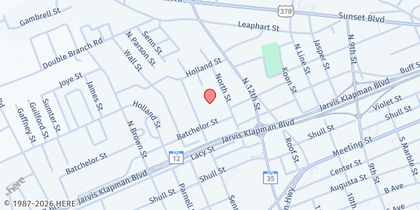 Map showing Brookland-Lakeview Empowerment Center at 1218 Batchelor St., West Columbia, SC