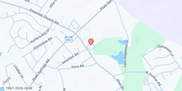 Map showing Crossroads World Outreach Center at 2606 Emanuel Church Rd., West Columbia, SC