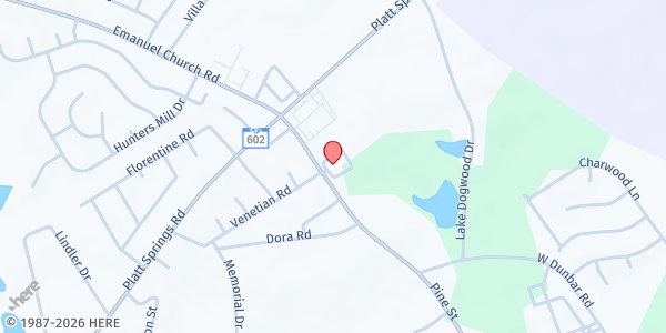 Map showing Crossroads World Outreach CWOC at 2606 Emanuel Church Road, West Columbia, SC