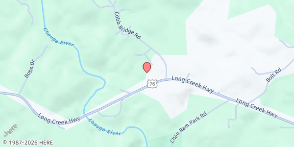 Map showing Calvary COG at 10102 Long Creek Hwy, Westminster, SC