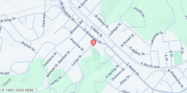 Map showing Dot's Kitchen of Westminster at 205 Lucky St., Westminster, SC