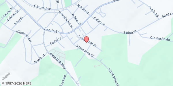 Map showing We Care Community Services - Westminster at 610 Piedmont St., Westminster, SC