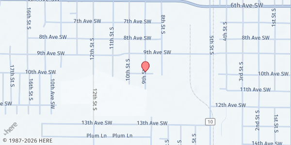 Map showing Brown County Food Stamps at 3401 10th Ave SW, Aberdeen, SD