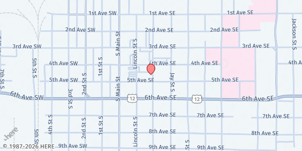 Map showing The Journey Home at 420 S Washington St, Aberdeen, SD