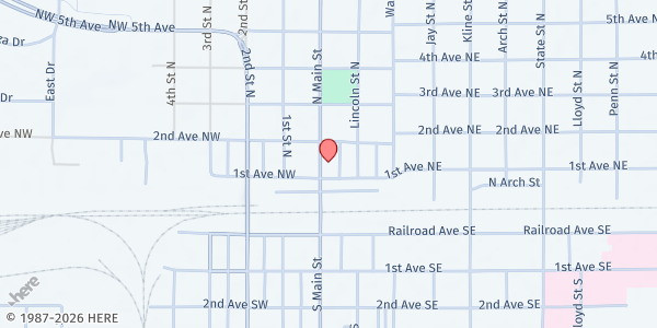 Map showing Volunteers of America - Aberdeen at 112 N Main St #2, Aberdeen, SD