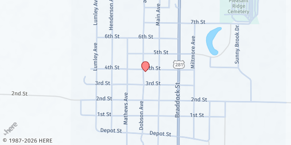 Map showing United Church of Christ - Armour at 910 Dobson St, Armour, SD