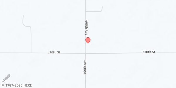 Map showing Friedensburg Bible Church at 30992 406th Ave, Avon, SD