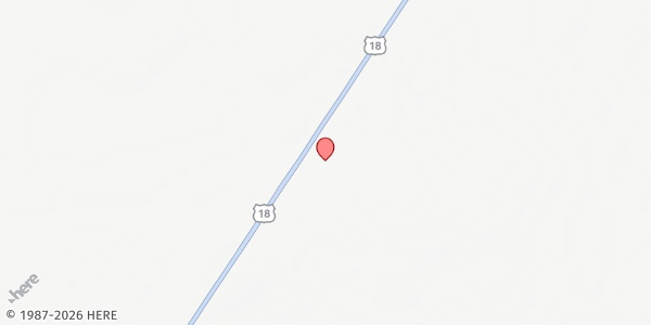 Map showing Pine Ridge Baptist Church at 19347 US-18, Batesland, SD