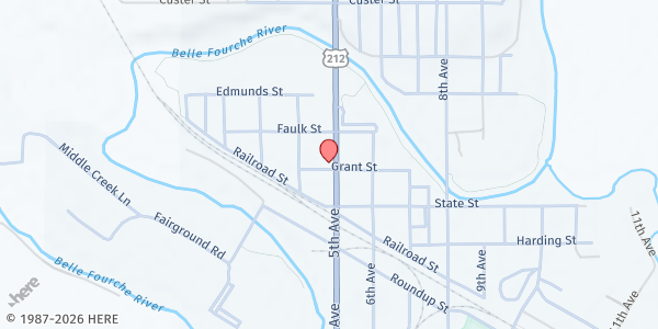 Map showing Compassion Cupboard at 522 5th Ave., Belle Fourche, SD