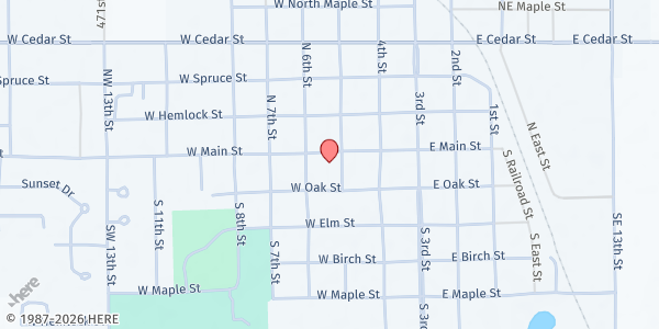 Map showing Beresford Faith in Action at 101 South 5th Street, Beresford, SD