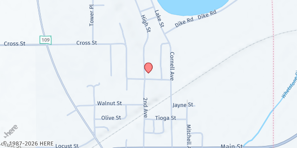 Map showing Big Stone Tabor Methodist Church at 101-199 2nd Ave, Big Stone City, SD