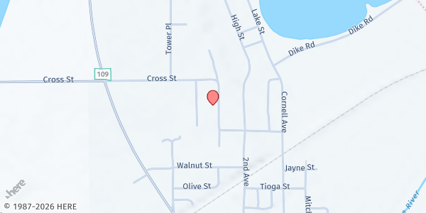 Map showing St Charles Catholic Church at 106 3rd Ave, Big Stone City, SD