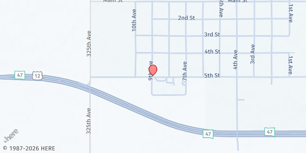 Map showing Bowdle Food Pantry at 4093 9th Avenue, Bowdle, SD