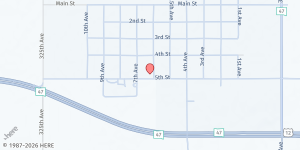 Map showing Bowdle Seventh-day Adventist Church at 4024 Meaking Ave, Bowdle, SD