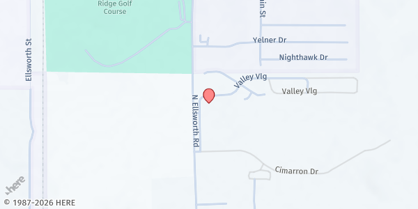 Map showing Emmanuel Baptist Church at 200 N Ellsworth Rd, Box Elder, SD