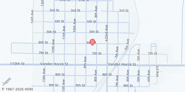 Map showing United Methodist Church at 801-899 6th St, Britton, SD