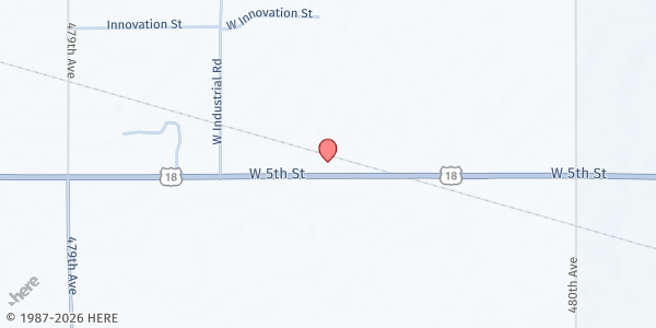 Map showing Celebrate Community Church – Canton at 47954 W 5th St, Canton, SD