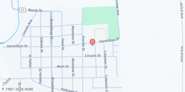 Map showing Good Shepherd Parish at 411 Wisconsin St, Centerville, SD