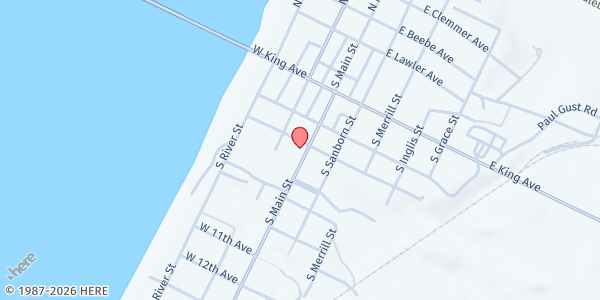 Map showing Saint James Catholic Church Chamberlain at 400 S Main St, Chamberlain, SD