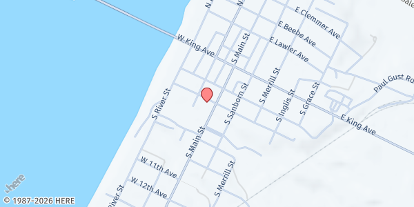 Map showing St. James Parish Food Pantry at 400 S Main St., Chamberlain, SD