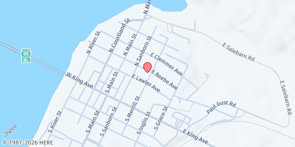 Map showing United Church of Christ at 101 N Merrill St, Chamberlain, SD