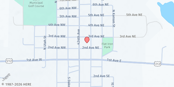 Map showing Clark Senior Box Program at 200 N Commercial, Clark, SD