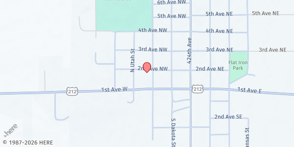 Map showing Saint Michael Parish Food Pantry at 112 N Idaho St, Clark, SD