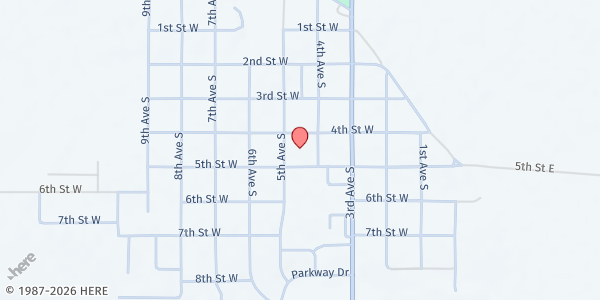Map showing Clear Lake ICAP at 408 4th St. W, Clear Lake, SD