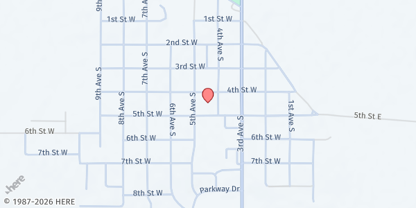 Map showing Clear Lake ICAP at 408 4th St. W, Clear Lake, SD